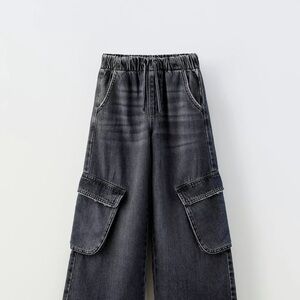 Black Cargo Jeans